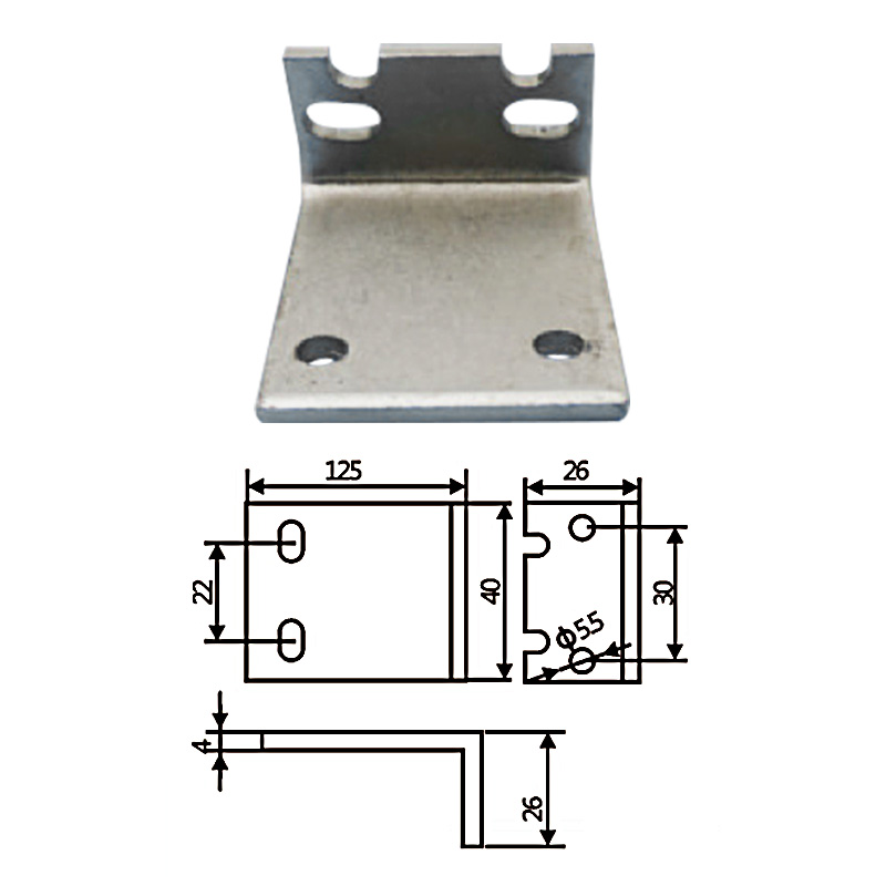 大夹具连接L块125mm