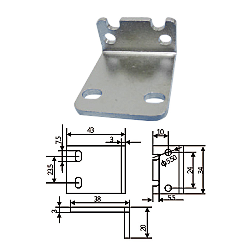 小夹具连接L块43mm