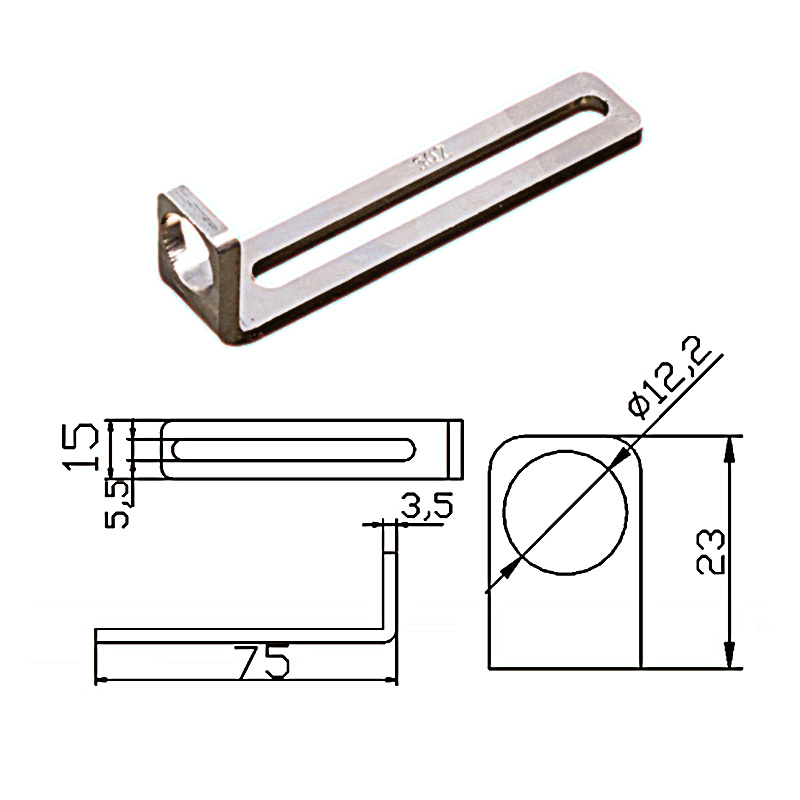 单槽金具L型支架--JD20E-109